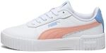 PUMA M&auml;dchen Carina 2.0 Jr Sneaker, Puma White Poppy Pink Blissful Blue, 36 EU