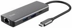 Trust Dalyx USB C Adapter 6-in-1, USB-C Hub mit 4K HDMI, 2X USB-C, 2X USB 3.1