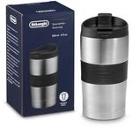 De'Longhi Reise-Thermobecher DLSC074, Doppelwandiger Kaffeebecher aus Edelstahl f&uuml;r