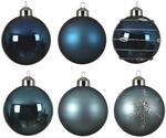 Christbaumkugeln Weihnachtskugeln Glas gl&auml;nzend matt 6er Set Baumkugeln Baumschmuck