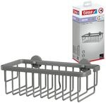 tesa MOON GREY Duschablage zur Wandmontage ohne Bohren, grau matt - einst&ouml;ckig und