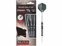 BULL'S Stingray-B5 ST1 Steel Dart, Schwarz/Silber, 22 g