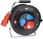 KALLE DAS KABEL Kabeltrommel RED Starkstrom mit 2 Schukosteckdosen und einer CEE 400V