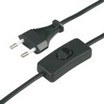 REV Zuleitung, Kabel mit Schalter und Eurostecker, 2m, max. 2A, schwarz