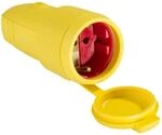 as - Schwabe Gummikupplung 230 V / 16 A mit Schutzkappe - Schuko Kupplung mit