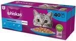 Whiskas Katzenfutter Nassfutter Adult 1+ Fisch-Auswahl in Gelee 40x85g...