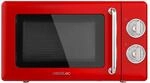 Cecotec Mechanische Mikrowelle mit Grill 20L Proclean 3110 Retro Red, 700 W