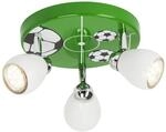BRILLIANT Lampe Soccer LED Spotrondell 3flg wei&szlig;/gr&uuml;n-schwarz-wei&szlig; | 3x LED-PAR51,