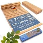 Coemo Rollrost Rolllattenrost 21 extrastabile Leisten, 100x200 cm | Belastbar...