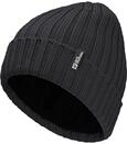 Jack Wolfskin Unisex Rib Knit Beanie-M&uuml;tze, Schwarz, Einheitsgr&ouml;&szlig;e EU