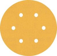 Bosch 50x EXPERT C470 Schleifblatt mit 6 L&ouml;chern (f&uuml;r Farbe auf Holz, Hartholz, &Oslash;