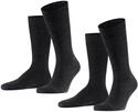 FALKE Herren Socken Swing Multipack M So Baumwolle einfarbig 2 Paar, Grau Anthracite