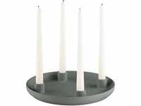 blomus Kerzenhalter -Vela- Dekotablett für 4 Kerzen aus Steingut ⌀ 27cm...