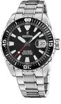 Festina Herren Uhr Analog aus Edelstahl 316L Silber - Quarzwerk - Kalender -
