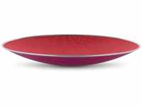 Alessi SC01/33 Schale, durchbrochen aus Stahl, epoxidharzlackiert, rot und violett