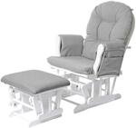 Mendler Relaxsessel HWC-C76, Schaukelstuhl Sessel Schwingstuhl mit Hocker -