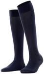 FALKE Damen Kniestr&uuml;mpfe Cotton Touch W Kh Baumwolle lang einfarbig 1 Paar, Blau