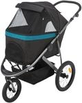 Trixie Hundebuggy, Wagen f&uuml;r Hunde, 60 &times; 112 &times; 120 cm, 12,5 kg, schwarz/Petrol bis