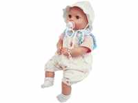 Schildkröt Puppe Amy mit Schnuller 45 cm Mal (Mal Haar, Blaue Schlafaugen, Baby