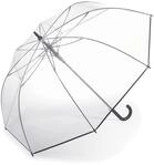 happy rain Golfschirm Rundhakengriff Automatik XXL durchsichtig transparent extra