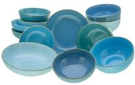 Creatable, 23413, Serie Nature Collection AQUA Bowl Set, 12-teiliges Geschirrset f&uuml;r