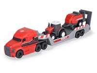 Dickie Toys - Massey Ferguson Bauernhof-Fahrzeuge - 3er-Set Spielzeugautos (LKW mit