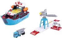 Majorette - Creatix Spielzeug-Hafen mit Container-Schiff - Maersk Logistik