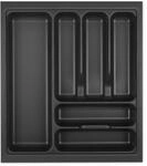 Orga-Box VIII Besteckeinsatz 411 x 480 mm Lavagrau mit Perlstruktur f&uuml;r 50er