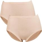 Mey Damen-Taillenslip 2000" 2er-Pack Feinripp Ecru Gr&ouml;&szlig;e 42