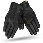SHIMA BLAKE GLOVES BLACK, Klassische Vintage Motorradhandschuhe mit Protektoren
