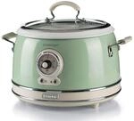 Ariete 2904, Rice Cooker, Reiskocher Slow Cooker, Dampfgarer, Vintage-Linie, 3,5 l,