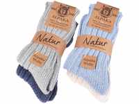 BRUBAKER 4 Paar Alpaka Socken aus 100% Alpakawolle - Wintersocken Set für...