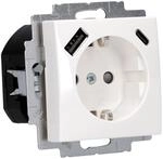 Busch Jaeger 20 EUCB2USBAC-914 SCHUKO USB A & C Steckdose Safety+ Alpinwei&szlig;...