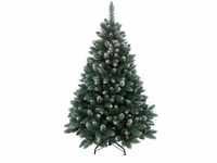 RS Trade HXT 15013 120 cm künstlicher Weihnachtsbaum mit Schnee und Zapfen (Ø...