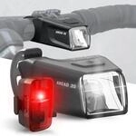 B&uuml;chel Ahead Fahrradlichter Set I 35/15 Lux Design genau mittig am Lenker StVZO