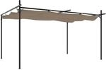 vidaXL Pergola, Pavillon mit Schiebedach, UV-best&auml;ndig &Uuml;berdachung Vordach...