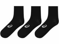 Asics 3PPK Quarter Sock White, 39/42, Black