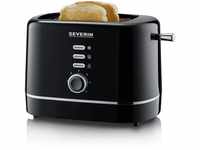 SEVERIN Automatik-Toaster, kleiner Toaster für 2 Scheiben , hochwertiger schwarzer