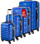 Monzana&reg; Kofferset 4tlg Hartschalen Koffer S-M-L-XL Gel-Griffe 4 Rollen ABS Hardcase