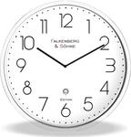 Falkenberg & S&ouml;hne Funkwanduhr 30 cm Ger&auml;uschlos kein Ticken Wanduhr Thermometer