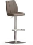 Robas Lund Barhocker mit Lehne Barstuhl Cappuccino drehbar 180 Grad, Hocker