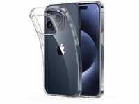 ESR für iPhone 15 Pro Max Hülle, klares Silikon Case, stoßfeste dünne Abdeckung,
