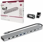 Hama Dockingstation Hub USB-C Connect2Office Basic V2, 9 Multiport-Ports 2HDMI,
