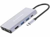 Conceptronic DONN20G 10-in-1 USB 3.2 Gen 1 Dockingstation, HDMI, VGA, USB-A...
