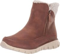 Skechers Damen Synergy Collab Kurzschaft Stiefel, Chestnut Microleather Natural Faux