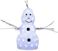 LED-Acrylschneemann "Crystal Snowman", 50 cool light LED, stehend ca. 30 x 56...