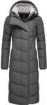 Ragwear Damen atmungsaktiver Wintermantel warmer wasserdichter Steppmantel lang mit