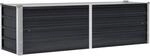 vidaXL Hochbeet aus verzinktem Stahl 160x40x45 cm, Anthrazit, offenem Boden,