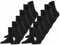 ESPRIT Damen Socken Solid 10-Pack W SO Baumwolle einfarbig 10 Paar, Schwarz (Black