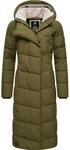 Ragwear Damen atmungsaktiver Wintermantel warmer wasserdichter Steppmantel lang mit